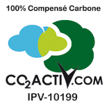 Intégrez le logo CO2 Activ', notre code IPV, et la mention 100% compensé carbone à vos imprimés