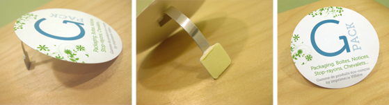 Packaging éco-conçu wobbler stop-rayon Gpack imprimerie Villière