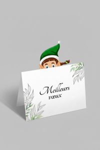 carte de vœux avec lutin